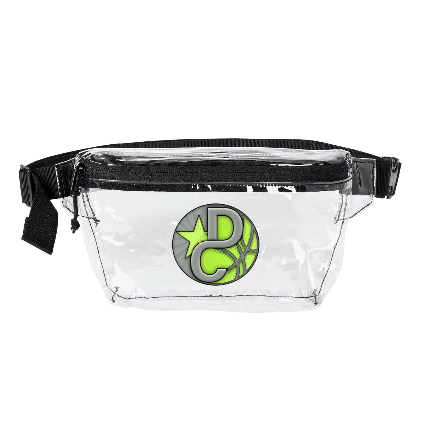 Clear Fanny Pack DC Logo — Stadium-Friendly Transparent Waist Bag